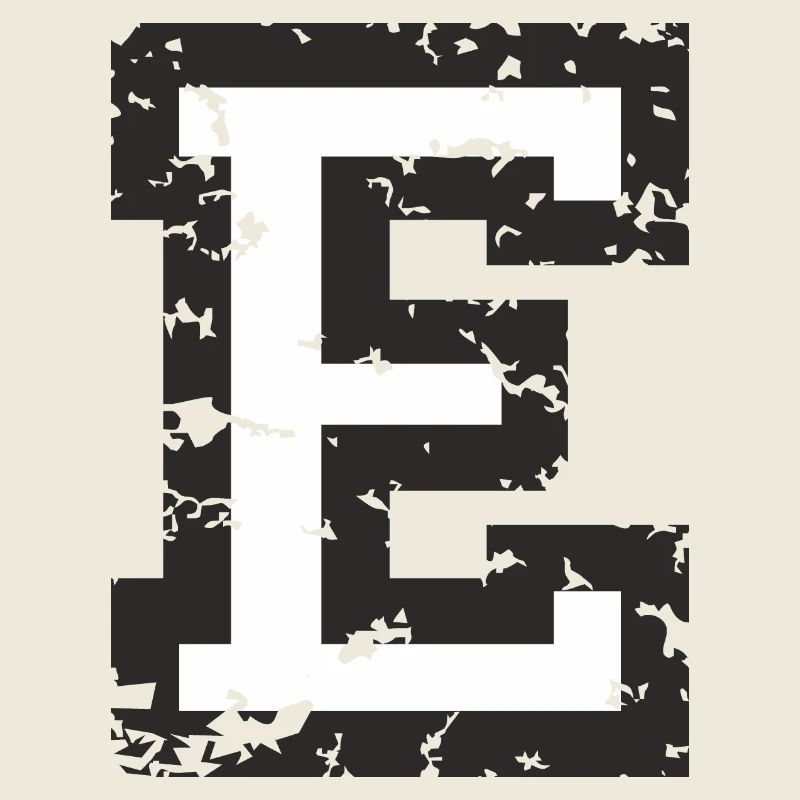 E (Vintage Weiß) Buchstabe E