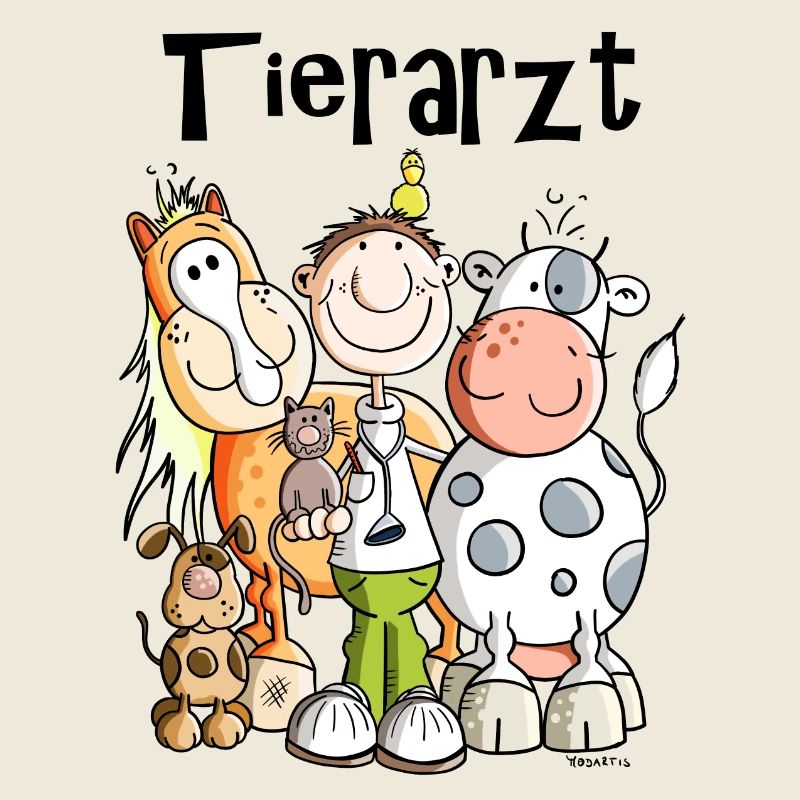 Fröhlicher Tierarzt