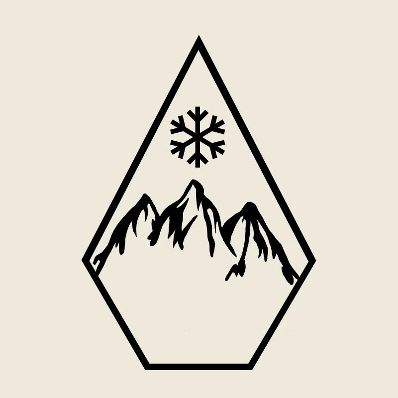 Ski Snowboard Snowflake Diamond