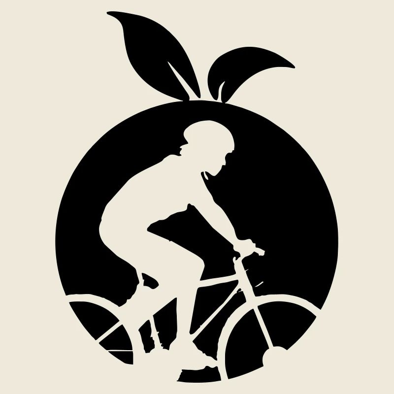 Fruit sain cycliste orange