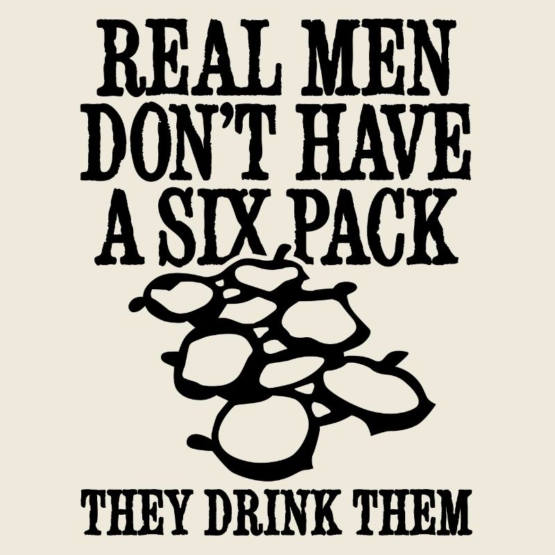Funny beer real men six-pack beer belly father