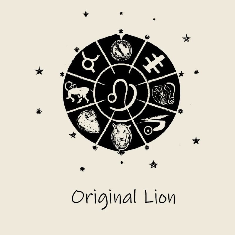 Zodiac sign Leo 001 black