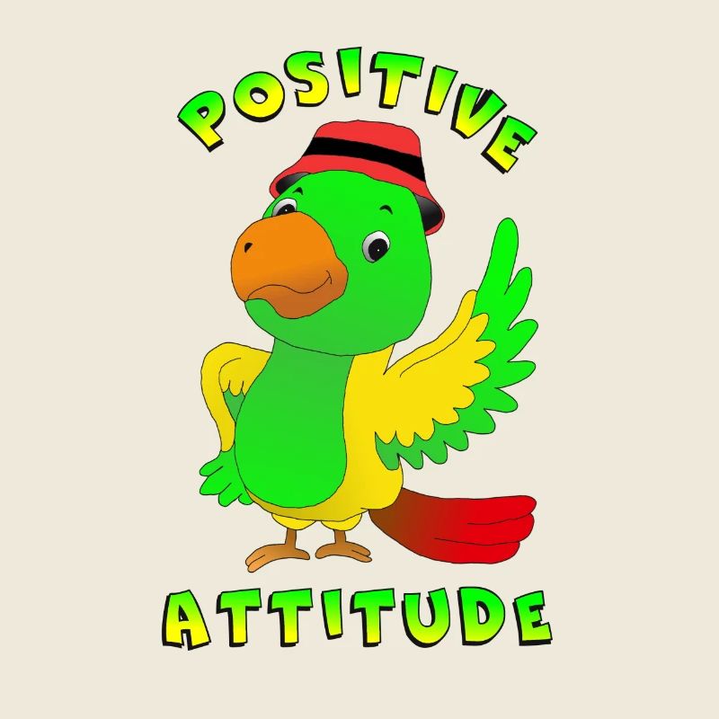 Positive attitude perroquet