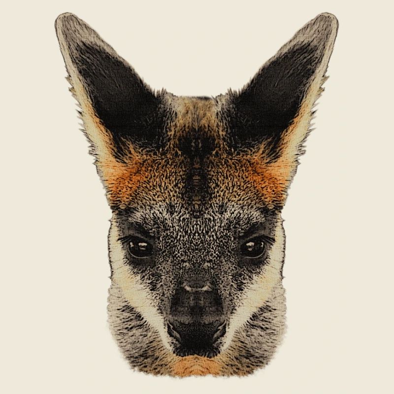 australische tierdesigns, wallaby
