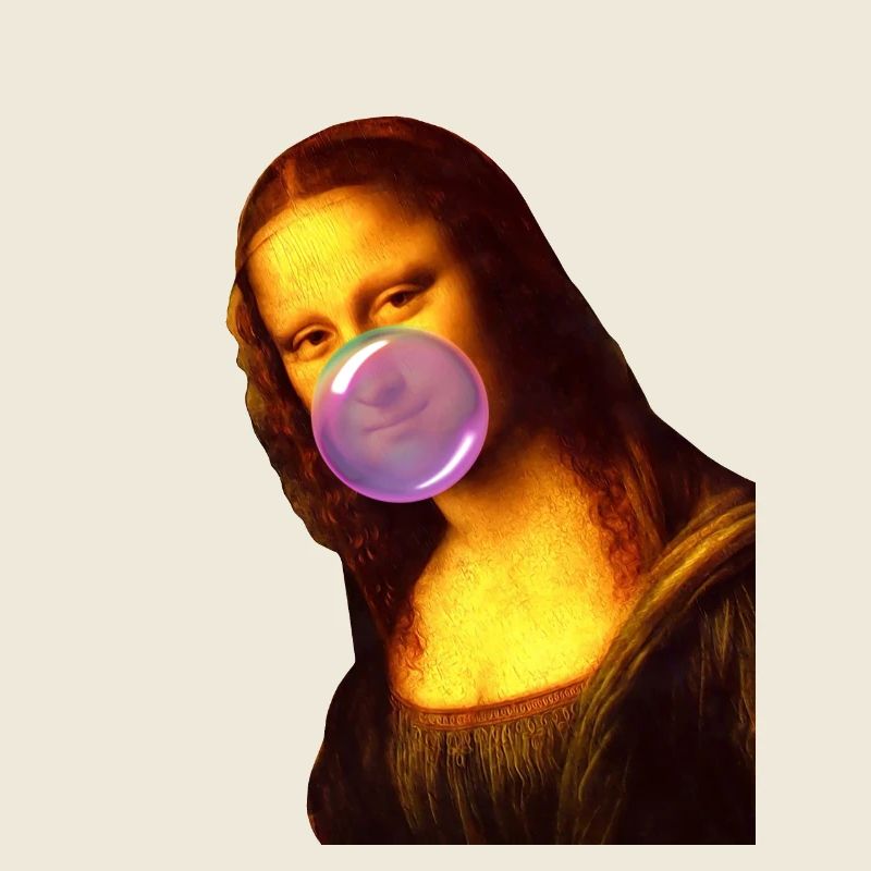 Mona Lisa Chewing gum Bubble