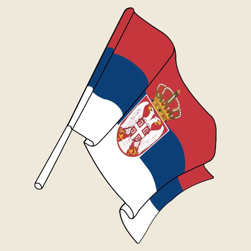 Flagge von Serbien