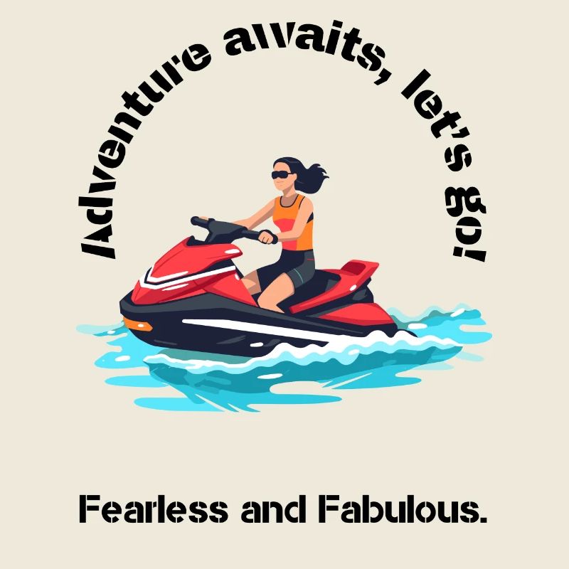 Lebendiges Jetski-Abenteuer-Design