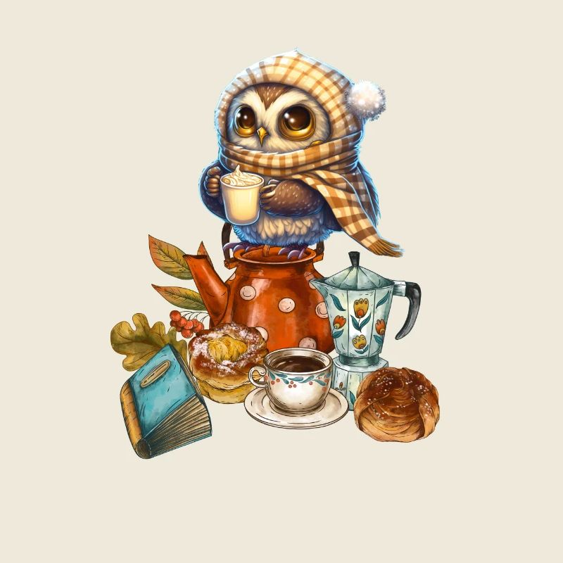 Ich mag Halt Eulen/ Coffee Break/ Kaffee Pause