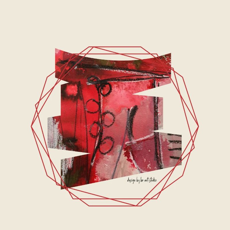 Abstract Art in Red and Black