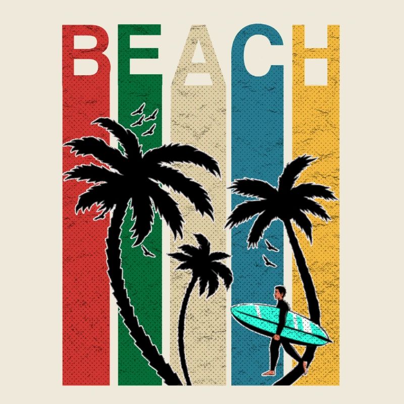 Plaisir de plage coloré