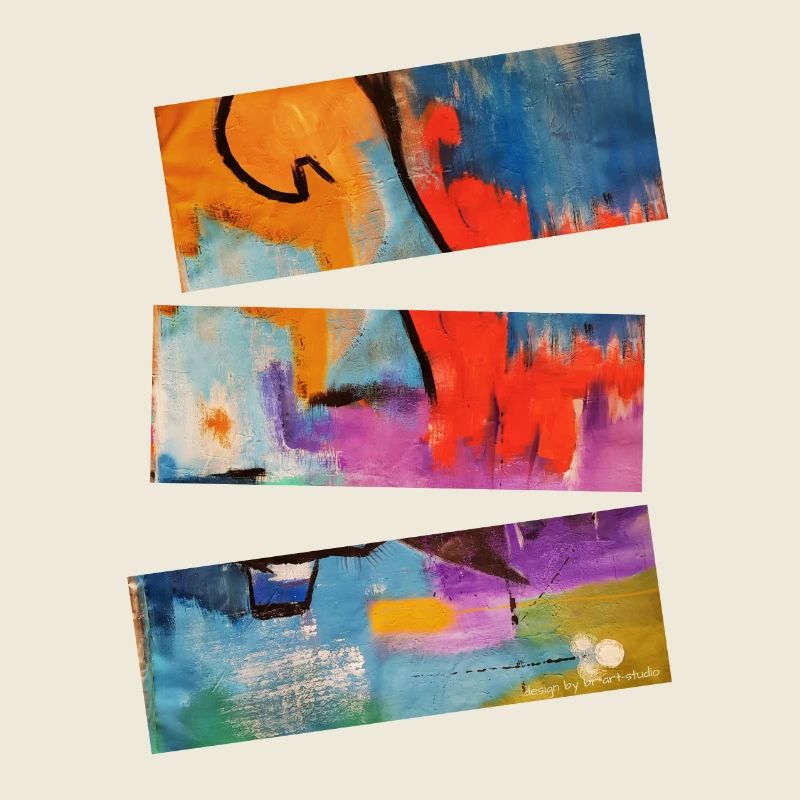 Vibrant abstract art in luminous tones