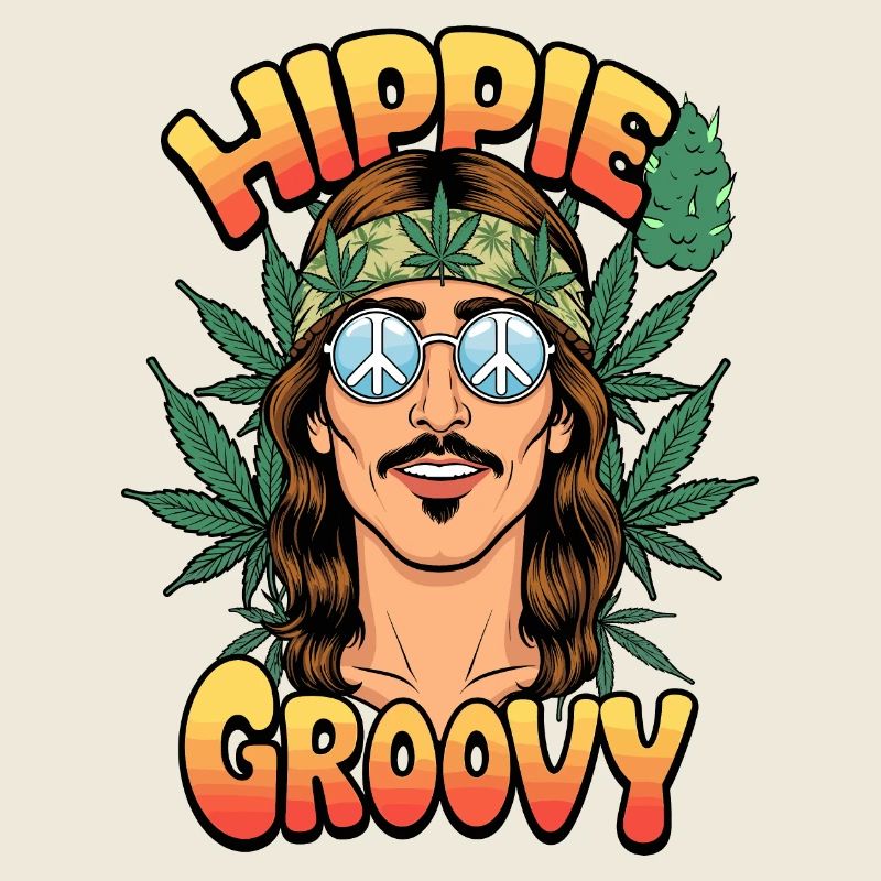 Hippie mit Hanf