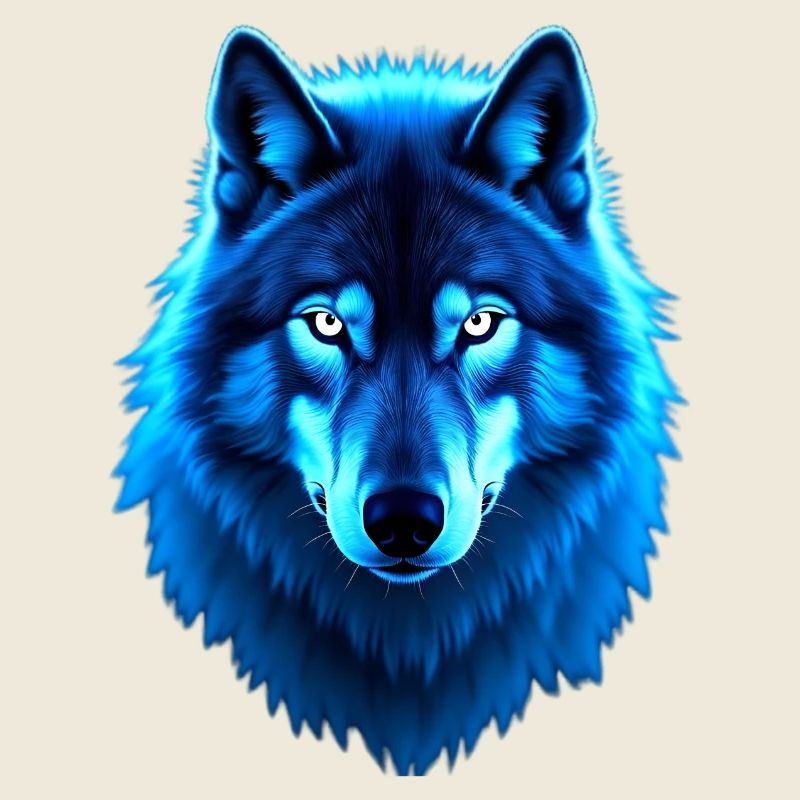 Blaues Wolfsleuchten