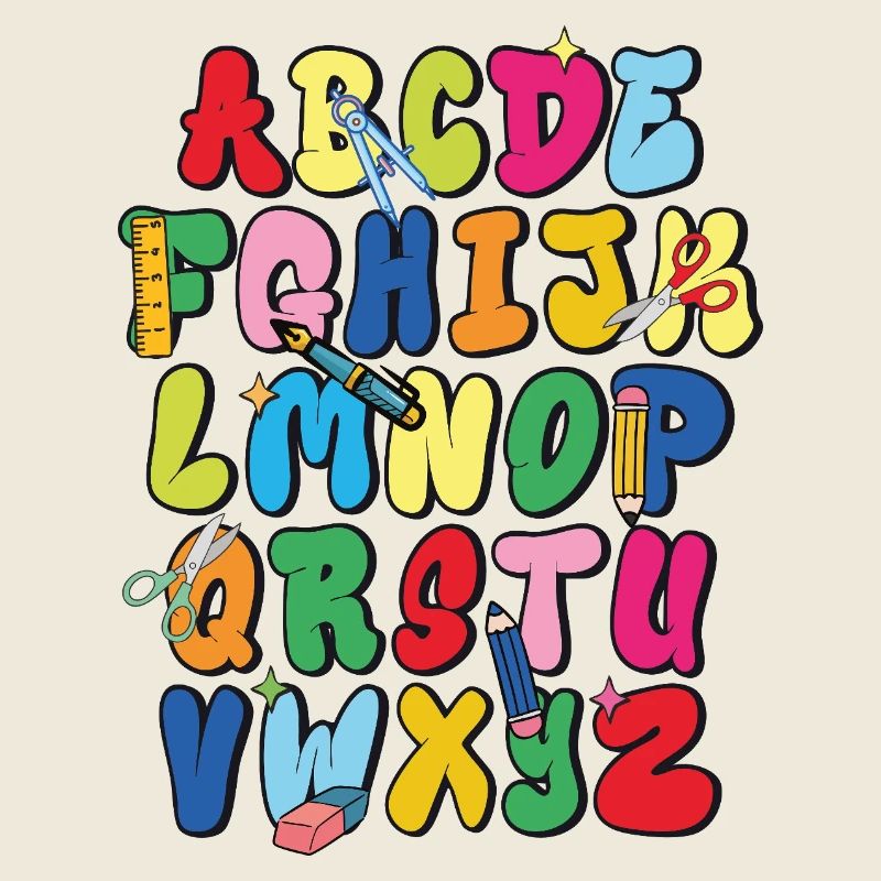 Design ABC créatif pour l’école et l’art
