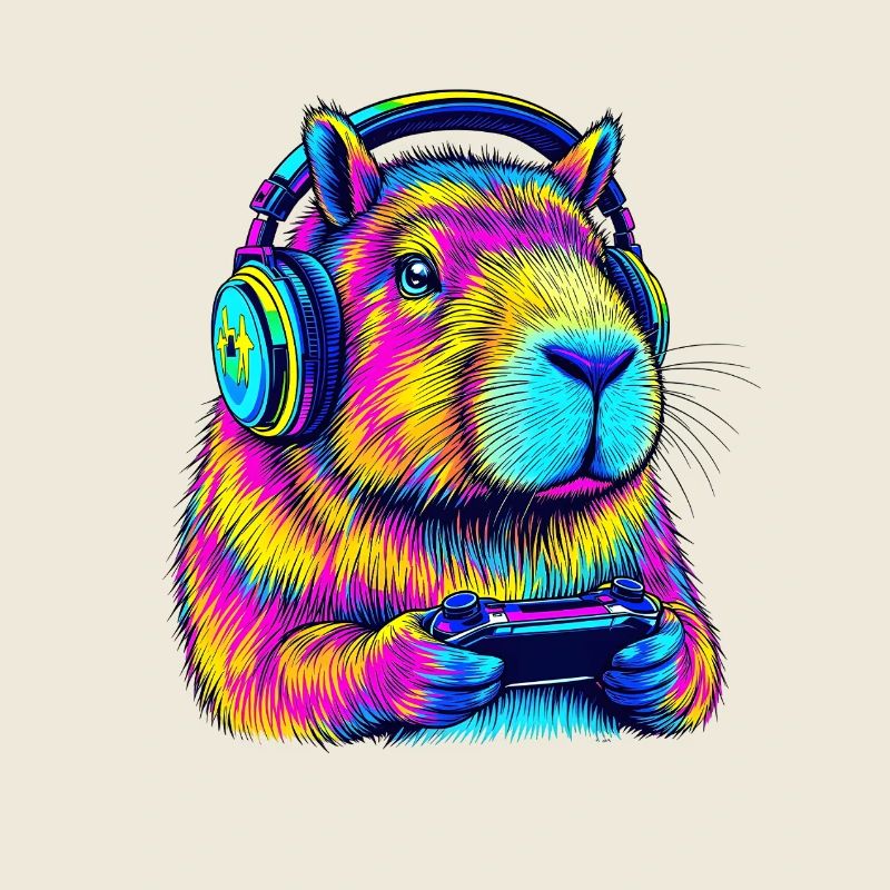 Capybara Jeux Vidéo Amusants