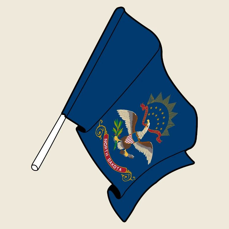 Flagge des Bundesstaates North Dakota USA
