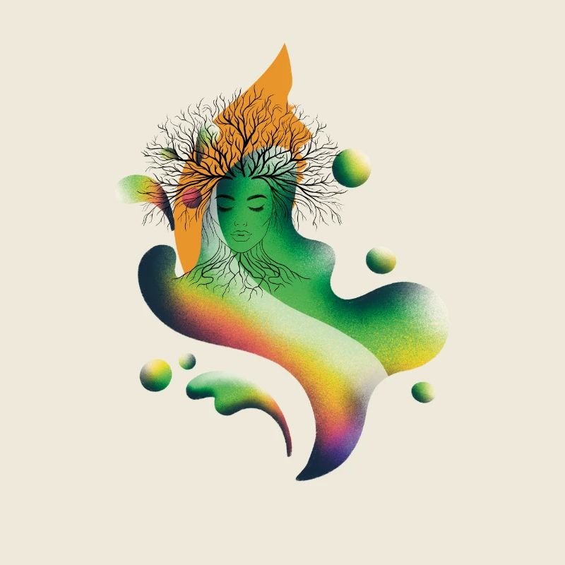 Baumgeist Regenbogenblüte