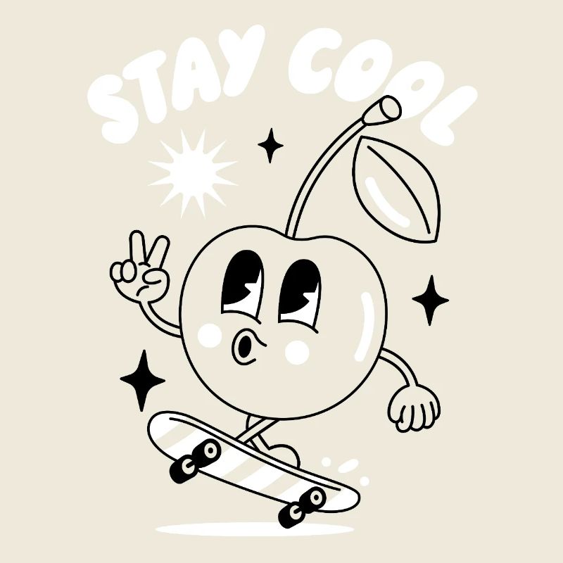Bleib cool Motivierendes Lächeln Design