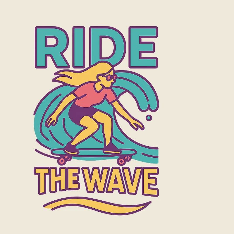 T-shirt thème surf et défilement
