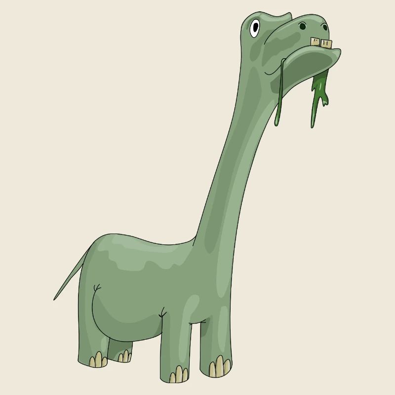 Diplodocus Décontracté Dessin Animé