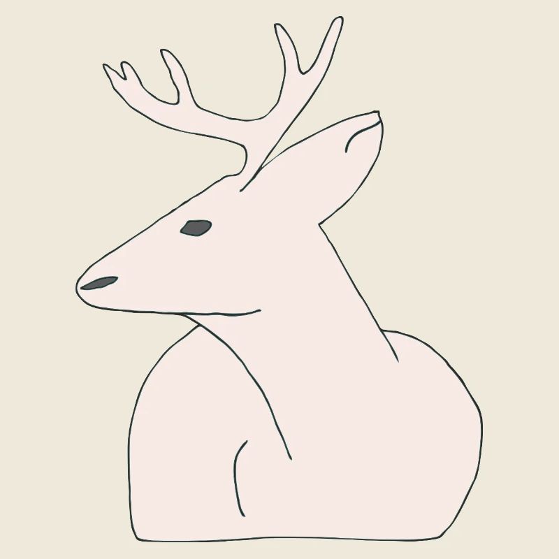 Illustration de renne minimaliste