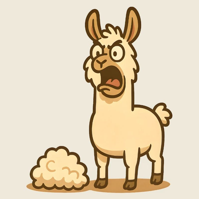 Humorvolle Lama Illustration 