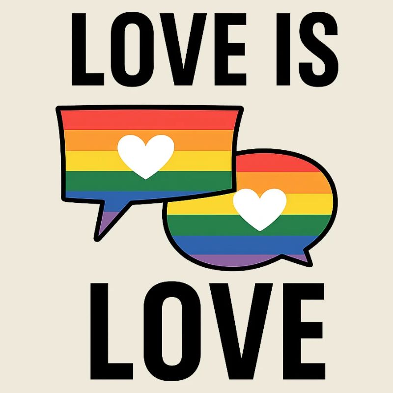 Regenbogen Liebe Sprechblasen