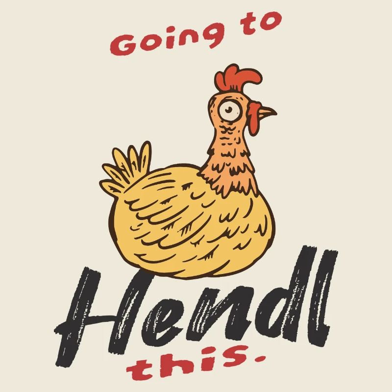Playful chicken with humor