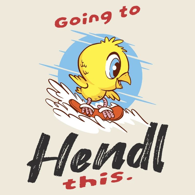 Abenteuerlicher Vogel auf Surfbrettern