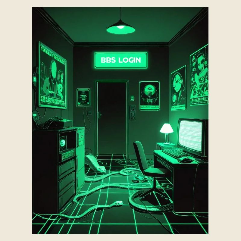 Neon Cyberpunk Gaming Raum