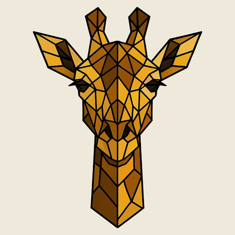 Geometric Giraffe Illustration