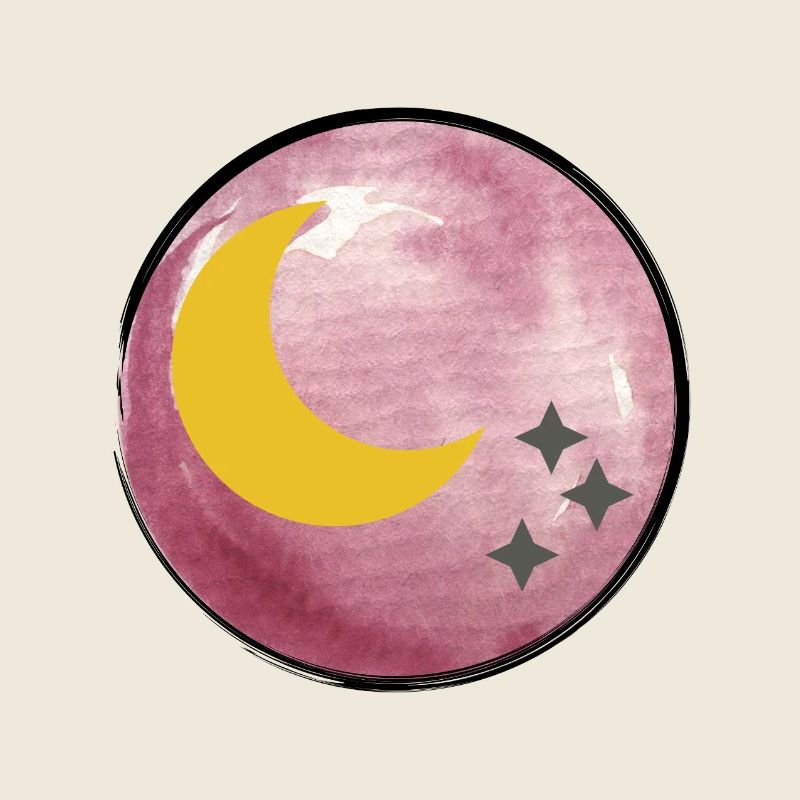 Illustration de lune et d’étoiles à l’aquarelle