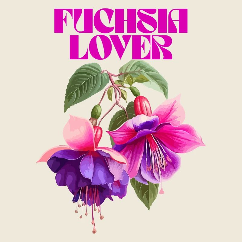 Fuchsia Lover Botanical Illustration