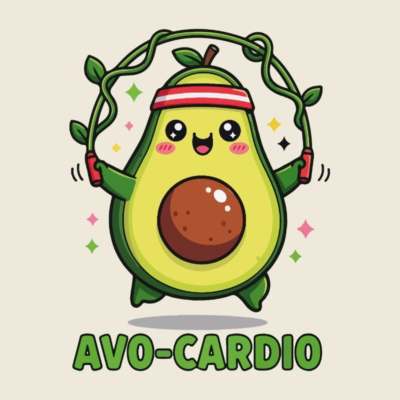 Hüpfende Avocado