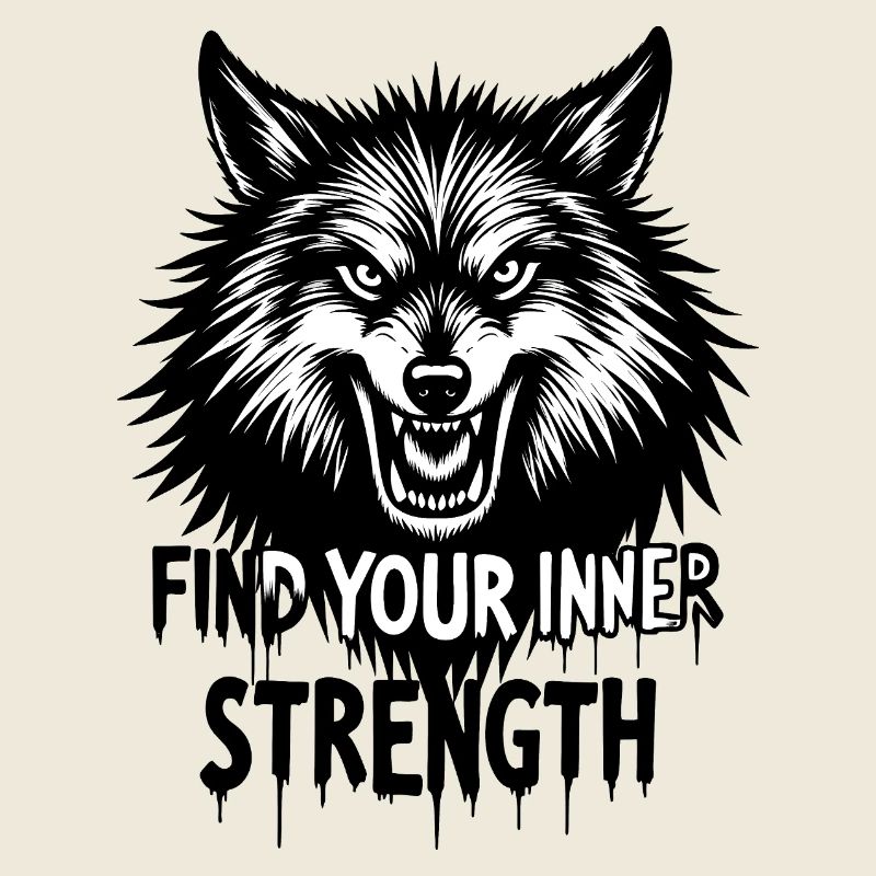 Conception du t-shirt Fierce Wolf Emblem