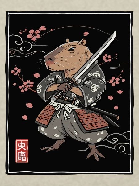 Samurai Frettchen Illustration