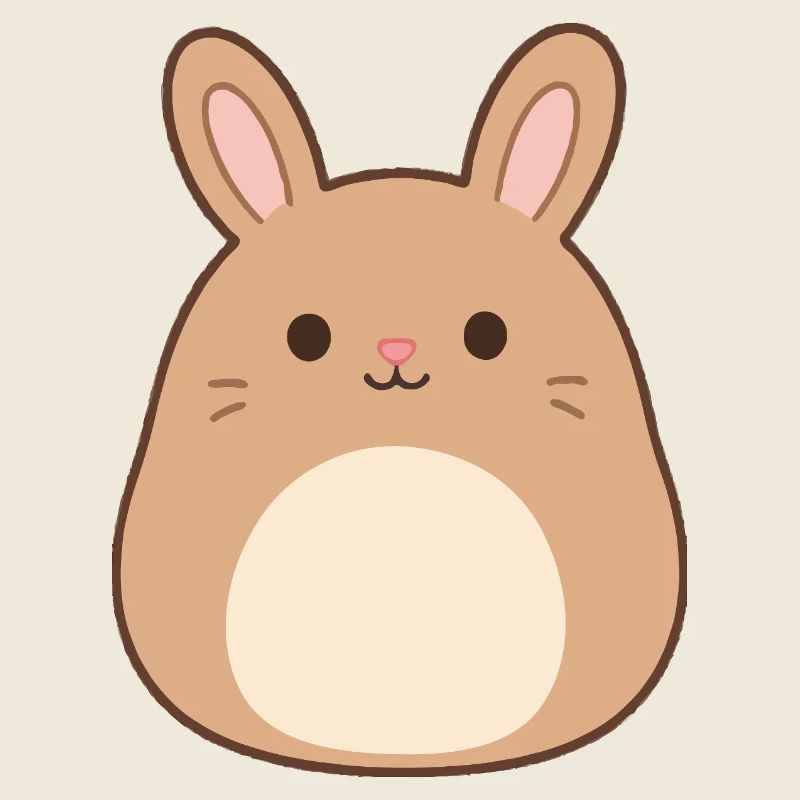 Mignon lapin dessin animé imprimé