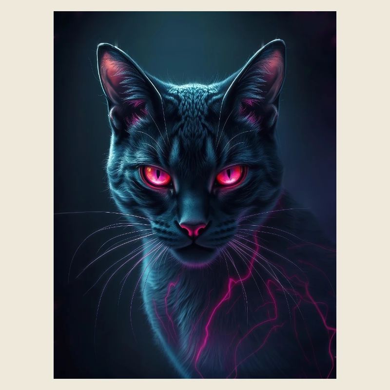 chat aux yeux rouges