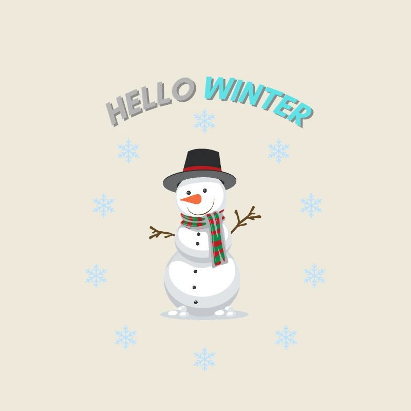Hello Winter Snowman Charm