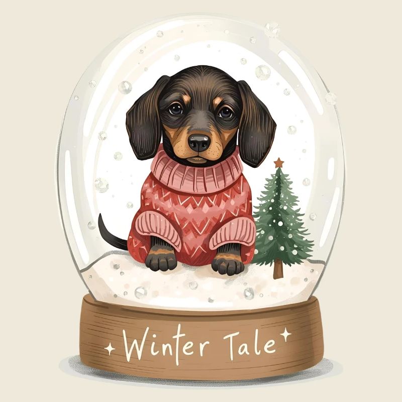 Dachshund in Snow Globe – Winter Tale