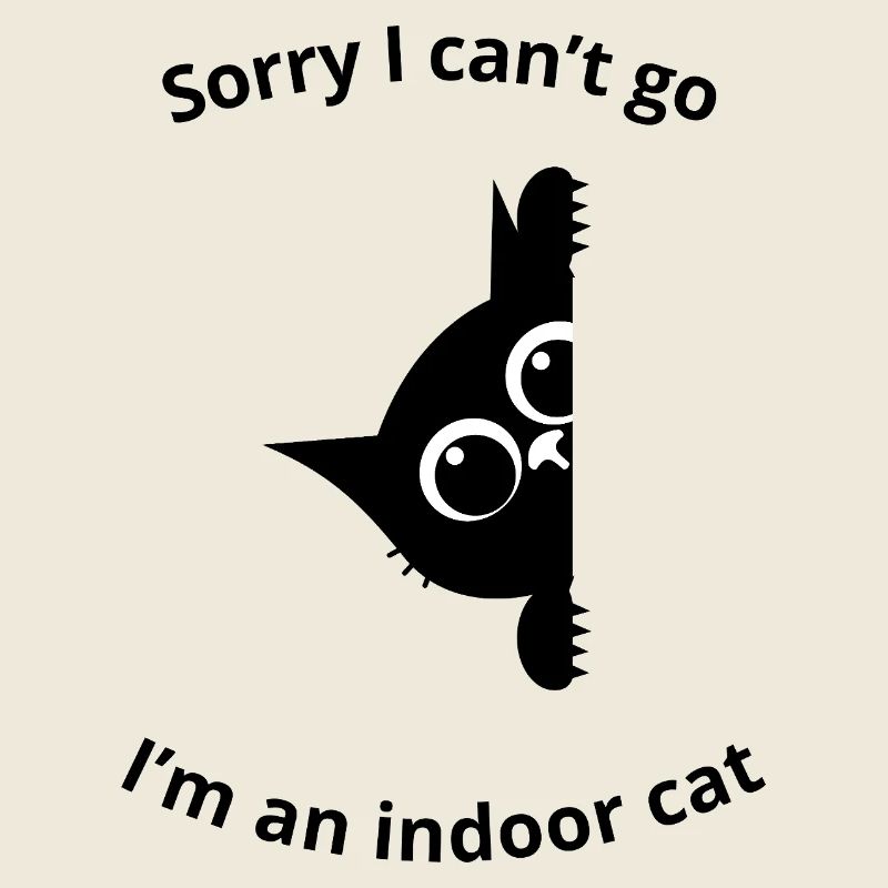 Je suis un chat d’intérieur au design mignon et drôle.