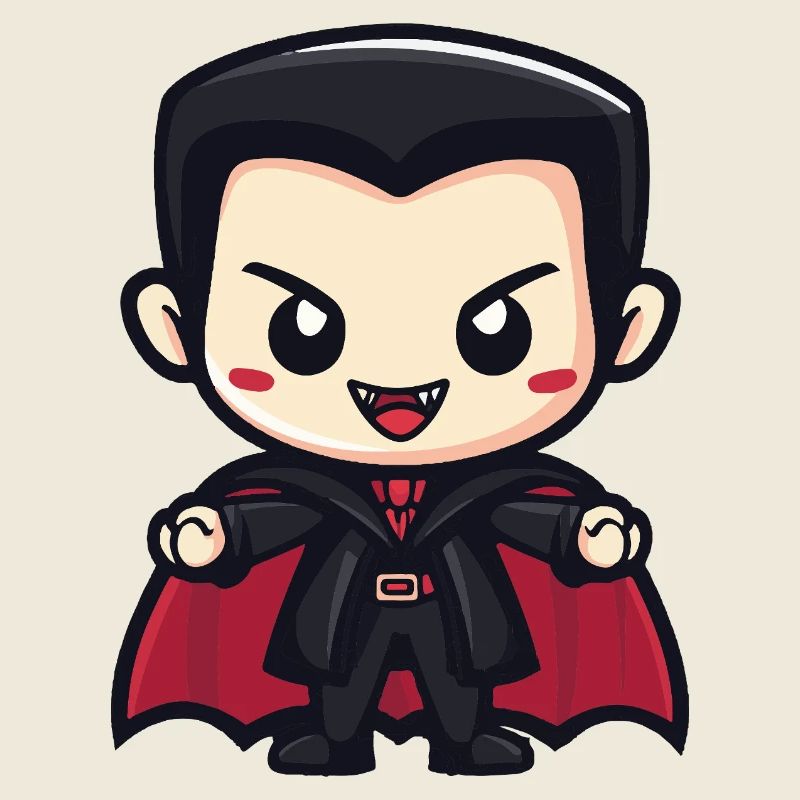 Vampir Halloween Niedlich Comic