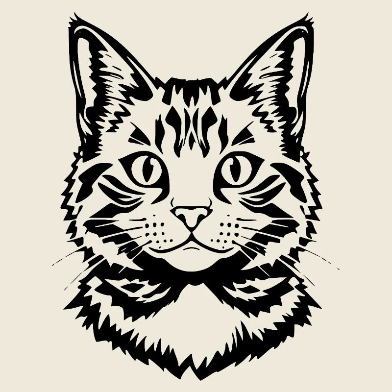 Chat Noir Noir Tête de chat