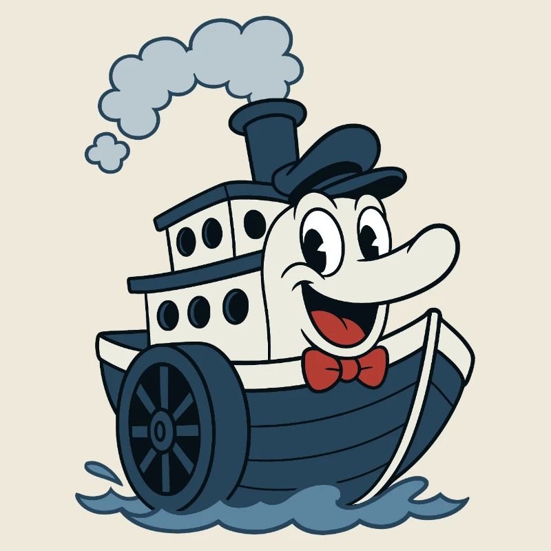 Tolles Vintage-Boot im alten BD-Stil