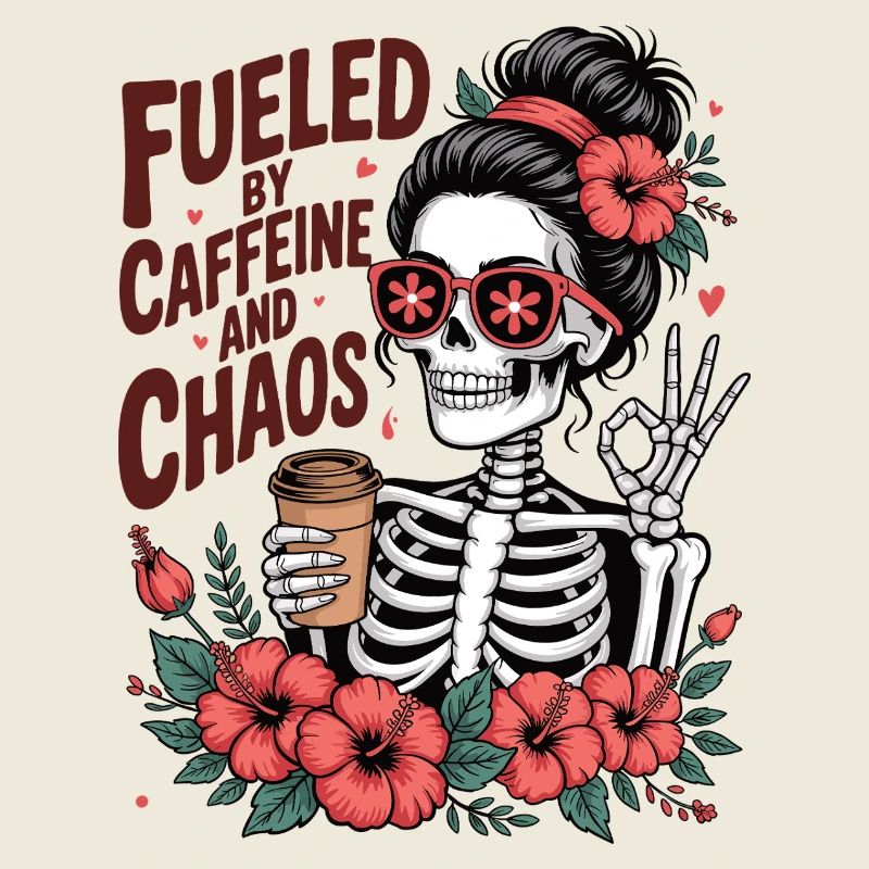 Mutter Koffein Mutter Skelett Kaffee