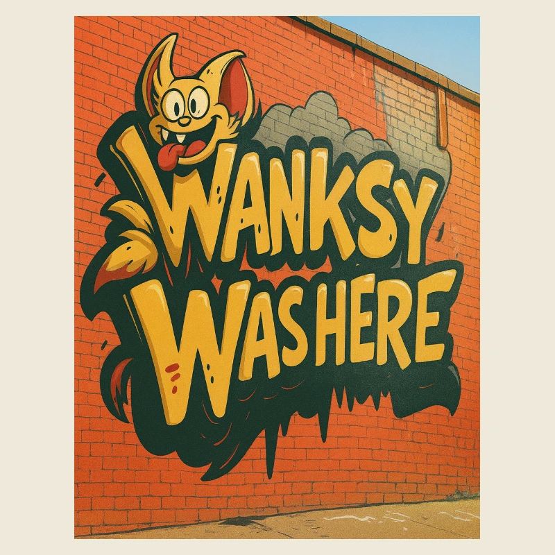 Wanksy Was Here Graffiti