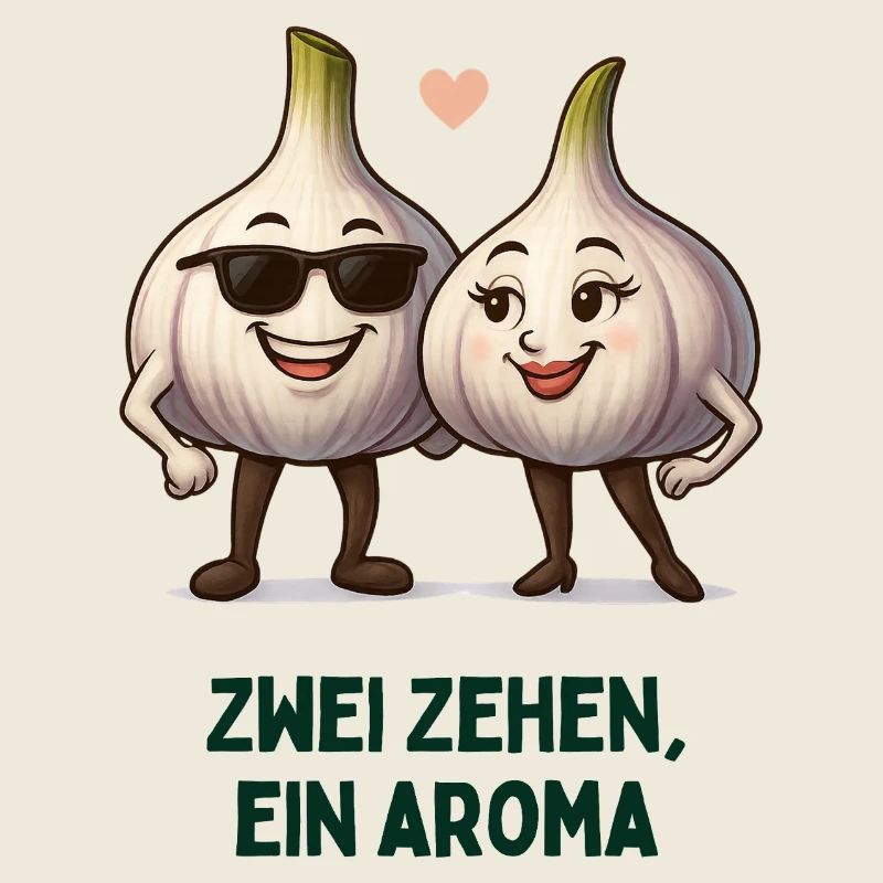 Deux orteils, un arôme Garlic Cartoon
