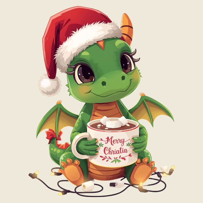Warmer Weihnachtsdrache