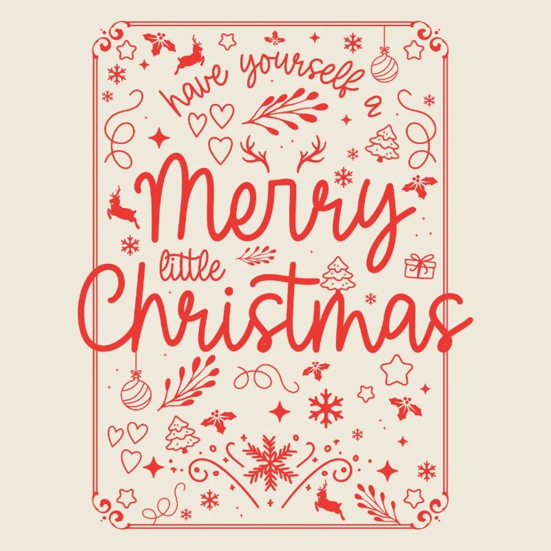 Frohe Weihnachten Rote Schrift