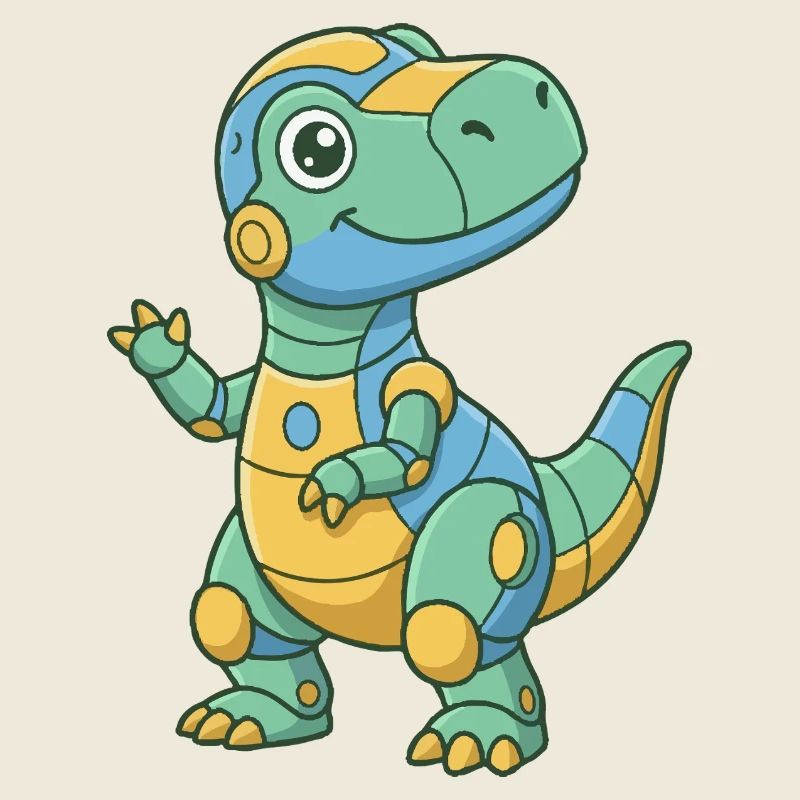 Kunterbunter Robo-Dino